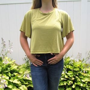 SOLD Bell Sleeve Cropped T-Shirt